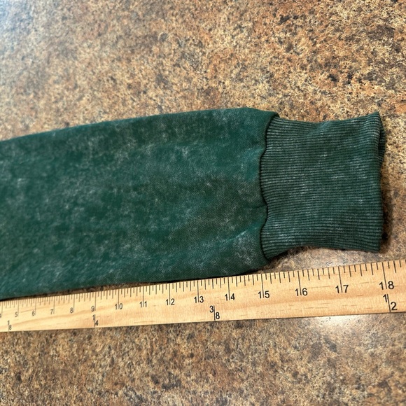 Washed Shacket Size Small Green Snap Button Closure Front Snap Pockets Casual - Picture 12 of 12